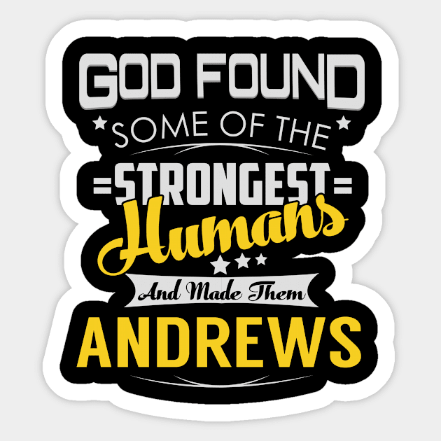 ANDREWS Sticker by Lotusg